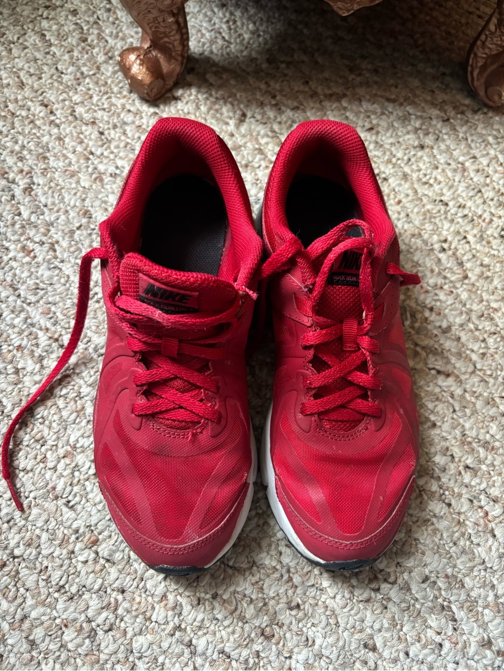 Nike Air Max Red Athletic Lace-Up Sneakers